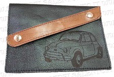 Portadocumenti portalibretto pelle auto Fiat Cinquecento 500 vintage prima serie