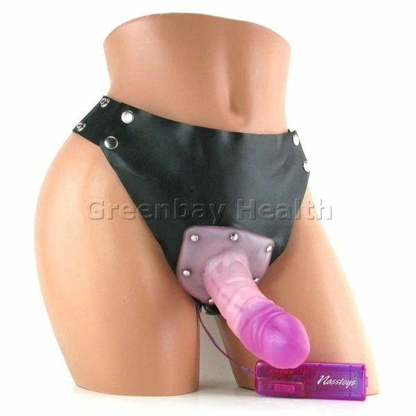 Vibrating Men Male Hollow Strap On Dong Dildo Penis-extension PPA Cock Extender - Image 2 of 4