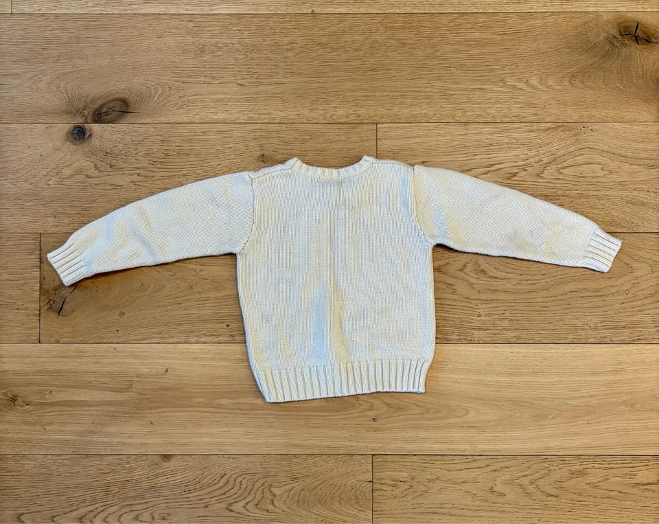 Suéter de punto crema Ralph Lauren para niños talla 6 Foto 2 de 2