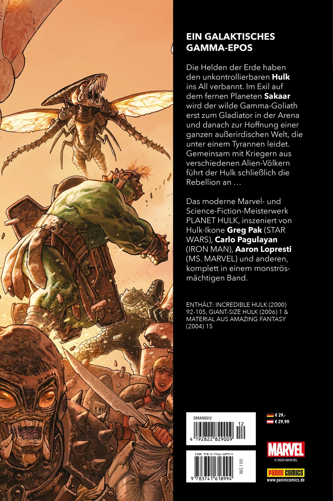 Thumbnail - Marvel Must-have: Planet Hulk - Greg Pak - 9783741618994
