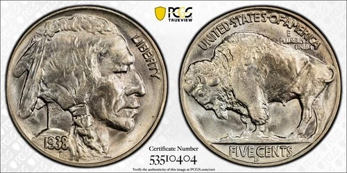 1938-D BUFFALO NICKEL ~ PCGS MS66