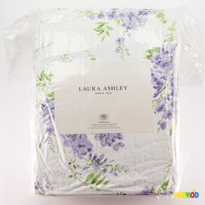 Laura Ashley Queen/Full Quilt Set Soft  Lightweight Bedding Purple Floral NEW