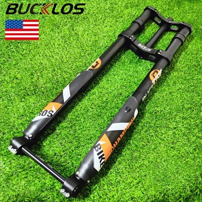 26 inch Tapered Electric Bike Suspension Fork 1-1/8'' Disc 5.0'' Fat Tire Air Fork