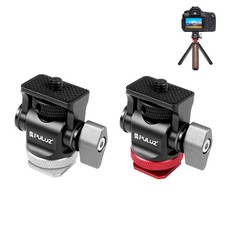 Mini 180 Degree Swing Tripod Ball Head Cold Shoe Mount Adapter Red 