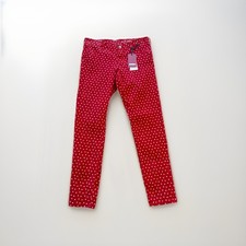 Tommy Girl Red White Polka Dots Skinny Jean Pants Twill Girls Size 11 New