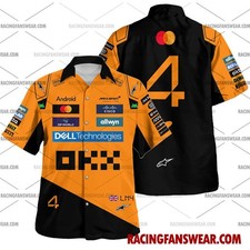 Lando Norris Formula One Racing 2025 Uniform Apparel Clothes Hawaiian Polo Shirt