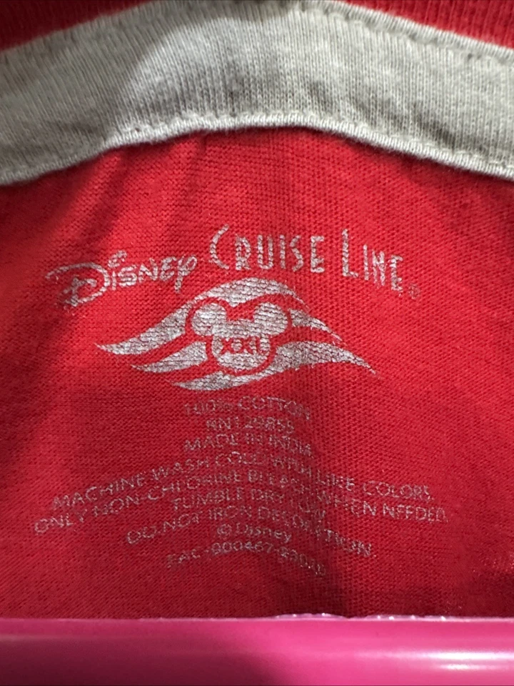 Disney Wish Cruise Line Red Authentic  Adult XX Large Jersey Long Sleeve Shirt - Image 4 of 4