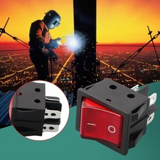 Interruptor de alimentación para máquina de soldadura 30A/250VAC interruptor de calentador eléctrico 4 pines con luz