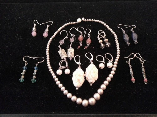 Vintage Costume Silver 925 Jewelry Mix Lot