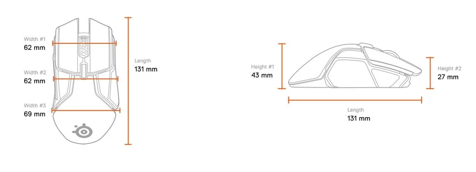 Rival 650 Quantum Wireless Gaming Mouse - Rapid Charging, 12,000 Cpi Dual Sen... - Image 2 of 4