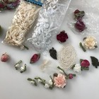 Lot of 100+ Appliques Offray Ribbon Roses Sewing Bows Millinery Flowers Notions — photo 7