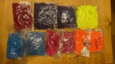 Reißverschlussschilder - 6 verschiedene Farben - Großpackung - Stck 1800