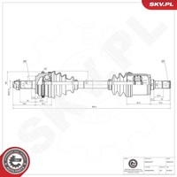 Antriebswelle Esen SKV 40SKV374 FüR Honda Civic 7 ES ET Hatchback EU EP EV EM2