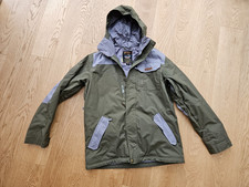 Lässige BURTON Ski Snowboard Jacke, Gr. L, oliv grün grau