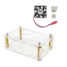 Acrylic Enclosure Box Protective Shell Cover With Cooling Fan for Orange Pi 5 A