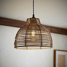 Wicker Easy Fit Lampshade Pendant Light Shade Rattan Easy Fit Natural Lampshade
