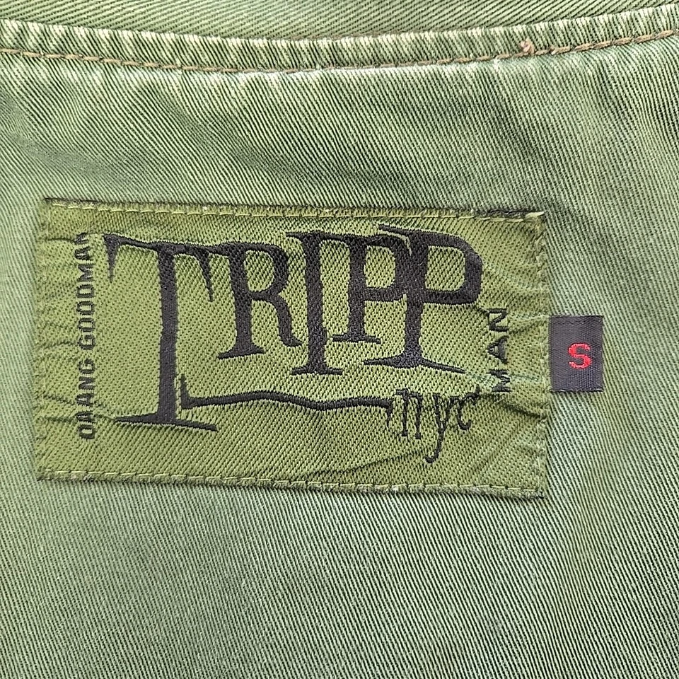 VTG Y2K Tripp NYC Daang Goodman Jacket Green Military Style Punk Coat Mens S - Image 3 of 4