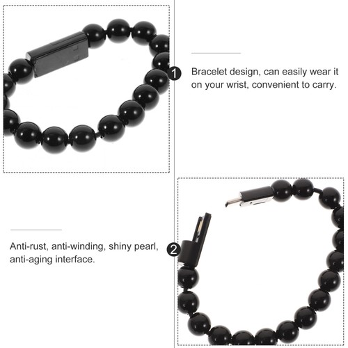 2Pcs USB type c cable Charging Cord Bracelet Transferable - 第 11/12 張圖片