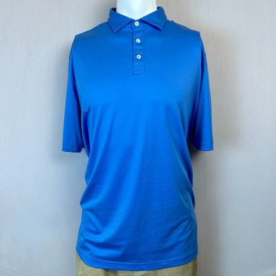 Peter Millar Polo Mens XLT 2XLT 3XLT Blue Crown Comfort Short Sleeve