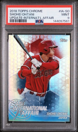 2018 TOPPS CHROME UPDATE AN INTERNATIONAL AFFAIR #IA-SO SHOHEI OHTANI PSA 9