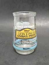 WELCH'S JELLY / JAM JAR CUP GLASS LION KING II SIMBA'S PRIDE #5 VINTAGE JAR