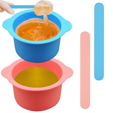 Silicone Wax Warmer Liners with Spatula Sticks Non-Stick Reusable Wax Melt Bowls