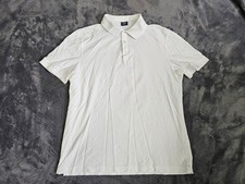 Charles Tyrwhitt Mens Large White Polo Shirt Short Sleeve Casual Basic Rugby