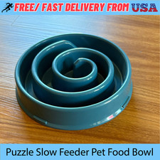 Swirl Shape Pet Slow Feeder Bowl Puzzle Anti-Choking Dog  Cat Dish Non-Slip