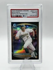 2025 Bowman Chrome  - Prospects Nick Kurtz Reptilian #BCP-114 (RC) Graded 10 GGC