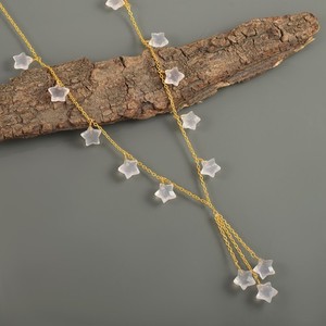 Authentic Celestial Star Tassel Necklace 925 Sterling Silver 18K Gold Plated Clasp