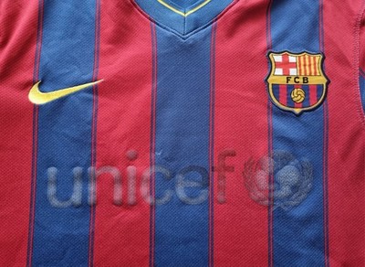 Barcelona 2009 - 2010 Home football Nike shirt #10 Messi size