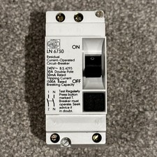 Very Rare MK LN6730 RCD 30A 30mA 2-Pole BS4293 Main Switch Double Pole Isolator