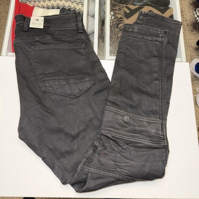 G Star Raw Airblaze 3D Skinny Stretch Black Moto Jeans Men s 32x32 NWT 