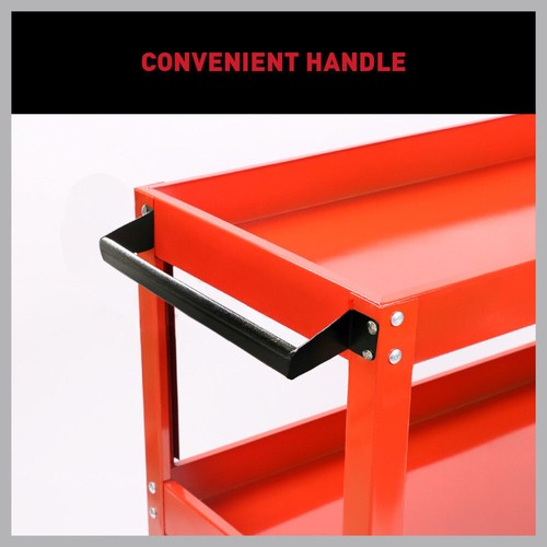 Heavy Duty 3 Tier Tool Cart Parts Steel Trolley Mechanic Storage Organizer Red - Picture 7 of 10