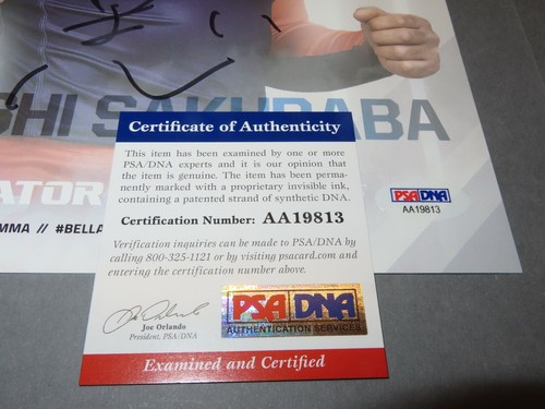 Kazushi Sakuraba Firmado Bellator 8x11 Promo Autografiado Beckett BAJO CERTIFICADO DE AUTENTICIDAD 1A - Imagen 5 de 6