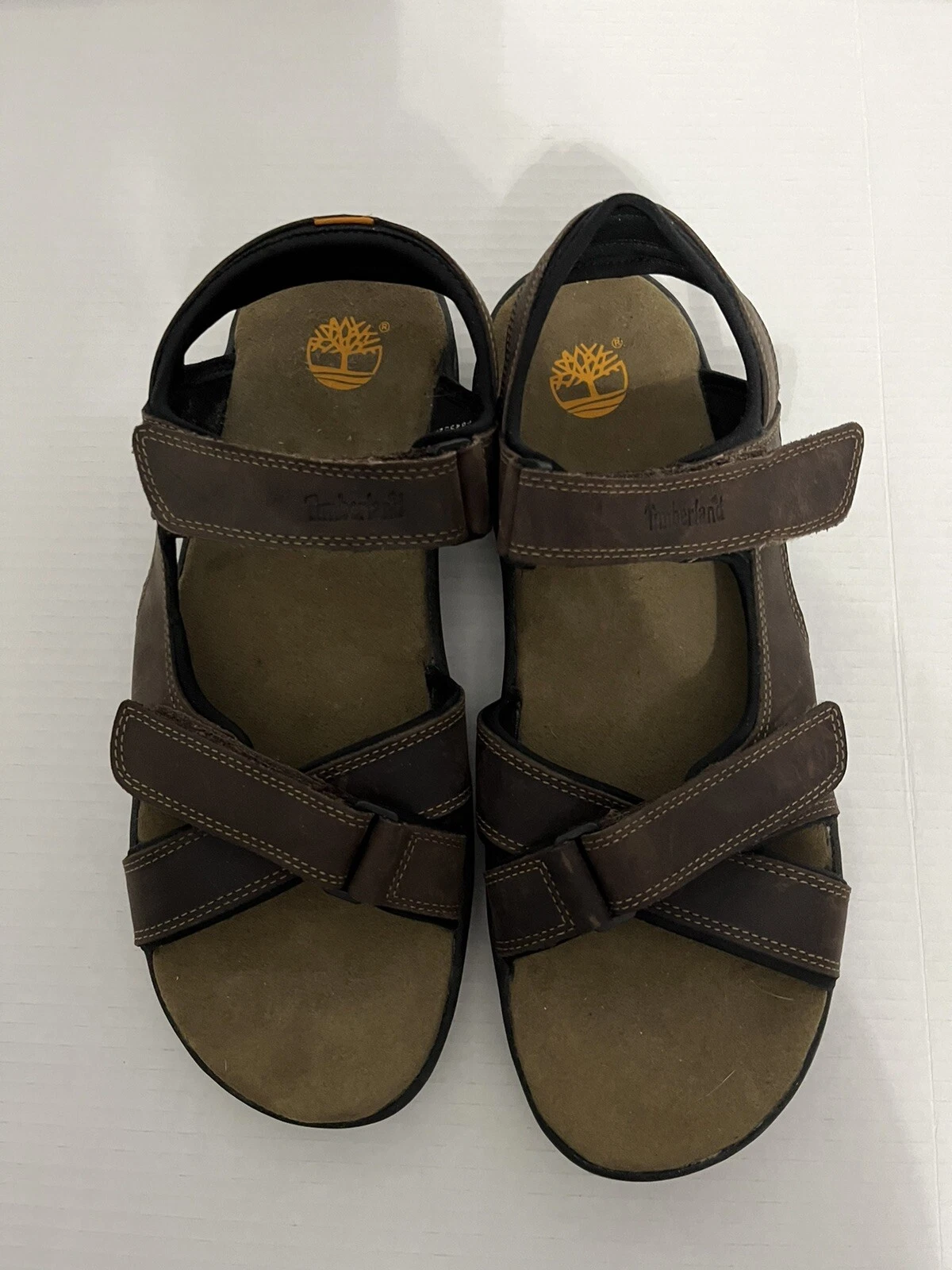 Timberland sandali sportivi uomo 13M rottura acqua cinturino slingback 87029 marrone usati in ottime condizioni