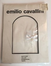 Vintage Emilio Cavallini Pantyhose White Size M Bow W/ faux pearl Back Seam