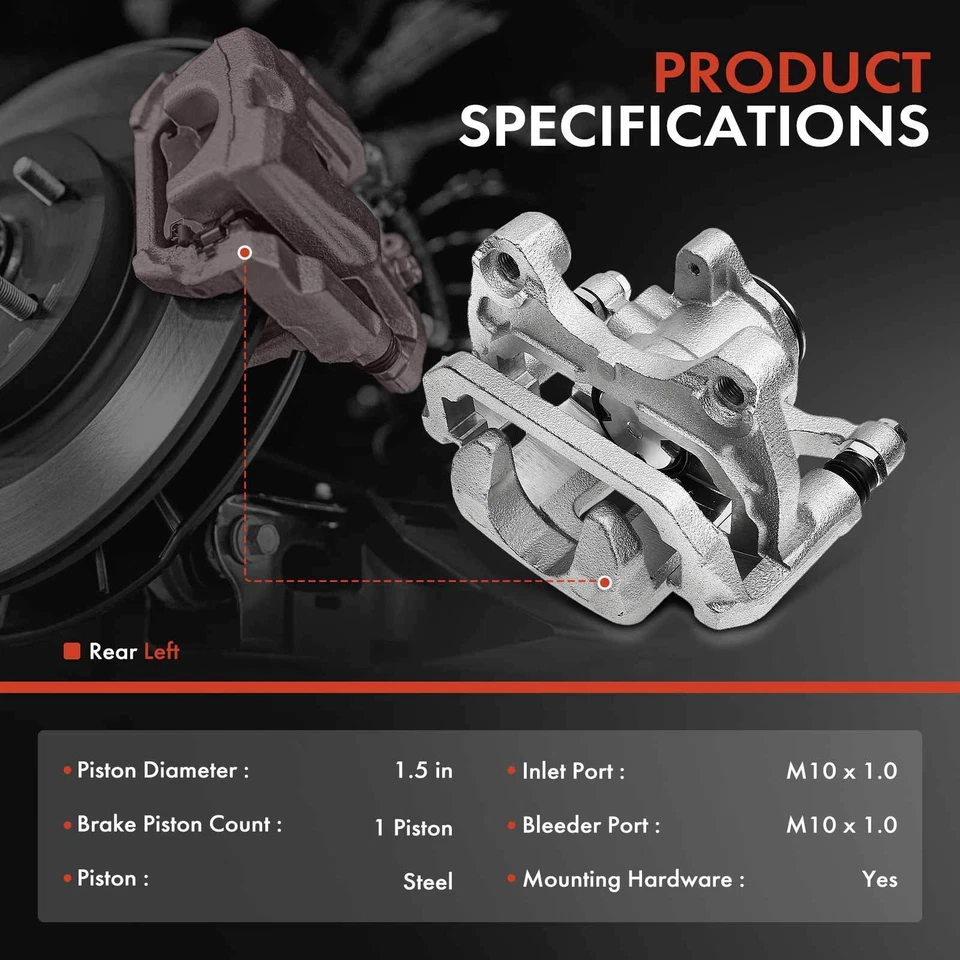 Pinza de freno de conductor trasero con soporte para Mazda CX-5 2016 2017 2018 2019-2024 Foto 2 de 4