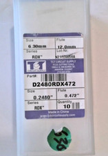 TCT REPOINTED DRILLS RDX 6.30MM 0.2480" DIA 0.472" FLUTE LOT OF 20 