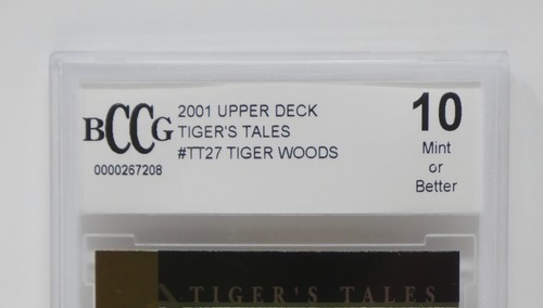 2001 Upper Deck Tiger's Tales #TT27 Tiger Woods Rookie BCCG 10 MINT OR BETTER - Picture 3 of 4