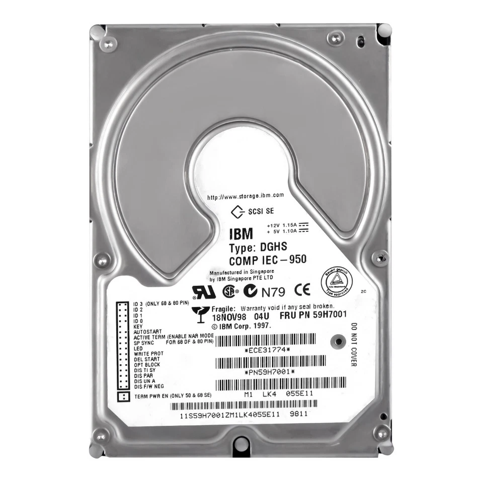 Disco Rigido IBM Ultrastar 4LP 59H7001 4.5GB 7.2K 1MB SCSI 3.5'' - Image 3 of 3