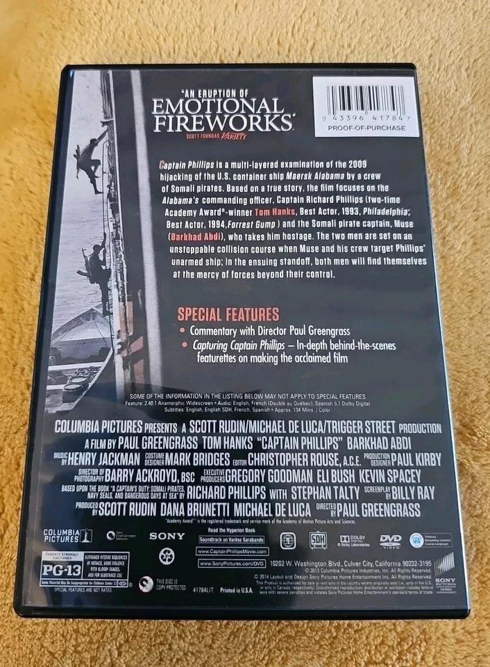 Tom Hanks DVD Lot (2) 4 Films Captain Phillips Forrest Gump Green Mile Perdition - Image 4 of 4