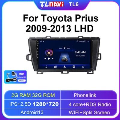 For Toyota Prius 30 Multimedia Stereo GPS Navigation Android Auto Radio Player