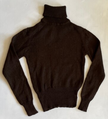 Vintage neu aus altem Lagerbestand 50er 60er Jahre Damen Shetland Wolle Rollkragen Pullover breiter Bund