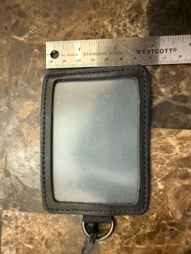 Vintage Tumi Kofferanhänger Leder Ausweis schwarz für Koffer Tasche Aktentasche - Bild 4 von 4
