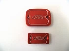 RESERVOIR CAPS FOR KTM 690 DUKE 2011-2013 FRONT BRAKE & CLUTCH COVERS ORANGE