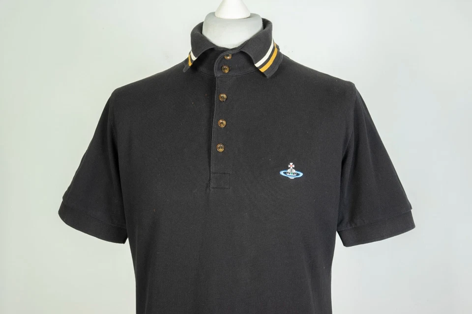 Camisa Polo Vivienne Westwood Manga Corta Rojo Marrón Rayas Talla L Foto 2 de 4