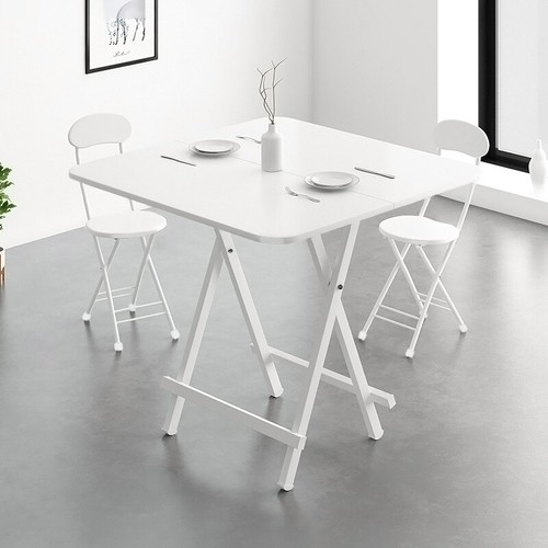 Portable Folding Dining Table Chairs Indoor Outdoor Bistro Set Steel X Shape Leg - Picture 44 of 47