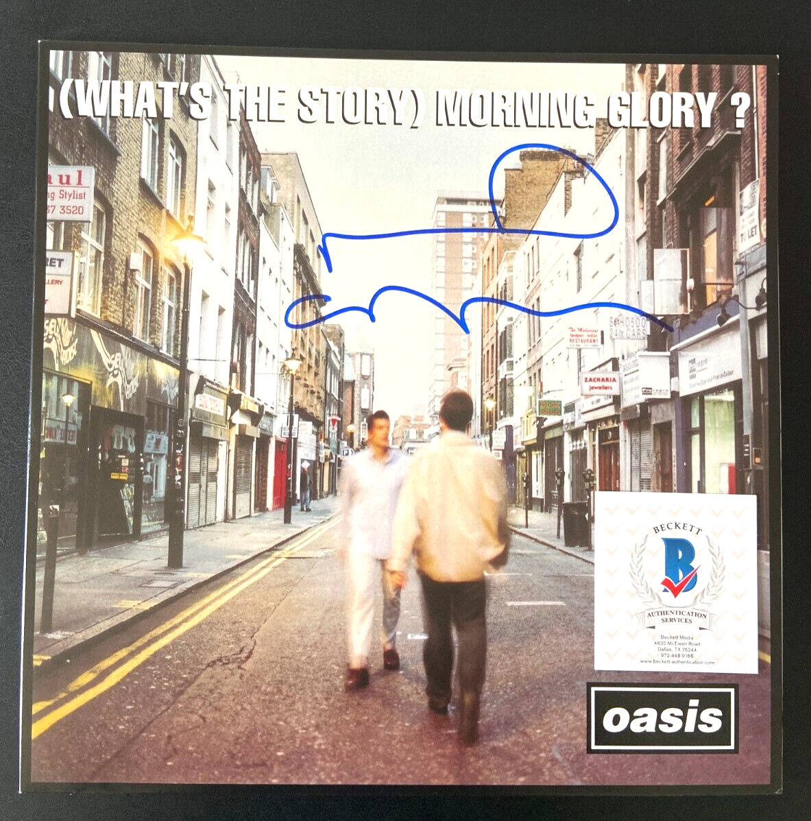 NOEL GALLAGHER SIGNED OASIS WHATS THE STORY MORNING GLORY VINYL