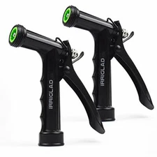 Hose Nozzle 2 Pack, Full Size Pistol Grip Water Nozzle Sprayer W/ Threaded Front
